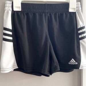 Comfy black adidas shorts, kids 10/12, great condition, have no liner